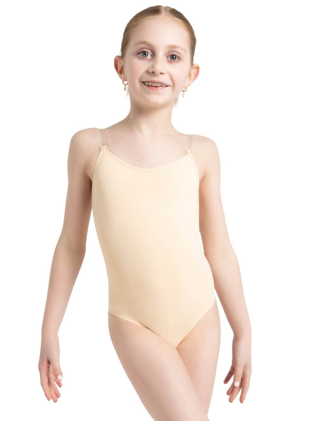 Camisole Leotard w/ Clear Transition Straps - Girls (3532C)